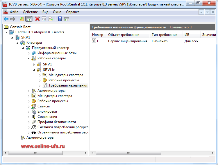Администратор кластера сервера 1с. Консоль администрирования 1с. Сервер лицензирования.